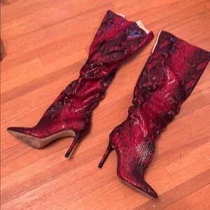 Jessica Simpson Crimson Snake Over the Knee Boots